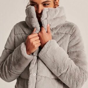 Abercrombie & Fitch Faux Fur Jacket